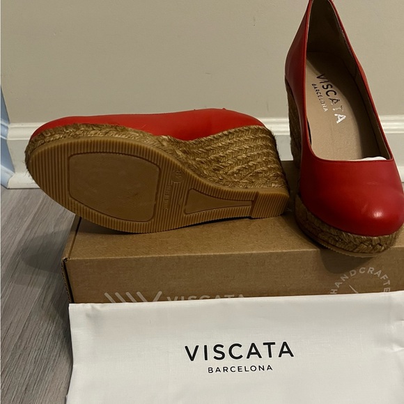 Viscata Barcelona Espadrilles| Marquesa Red Leather| Sz38| NIB - Picture 4 of 5